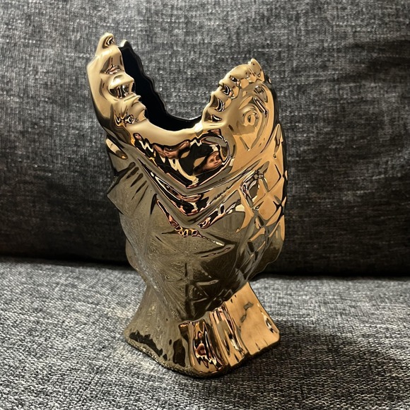 Trader Sam's Golden Piranha Mug Disney Tiki Bar Gold Fish Ceramic Limited Cup - Picture 3 of 12